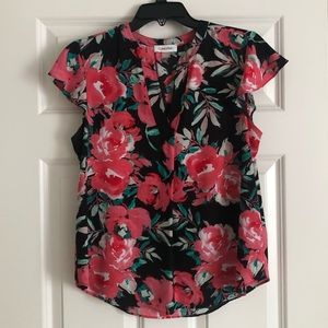 Calvin Klein floral print blouse